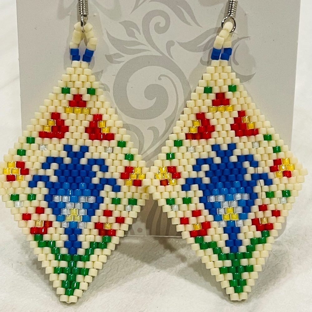 Colorful Beaded Dutch colored earrings